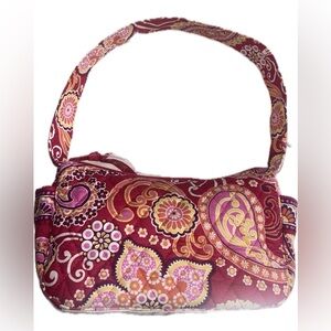 🆕 Vera Bradley Quilted Cotton Raspberry Fizz Pink Red Paisley Shoulder Bag Purse